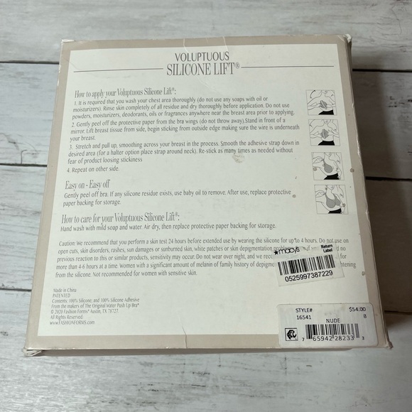 Fashion Forms Voluptuous Silicone Lift Backless Strapless Plunge B DDD - Picture 9 of 15